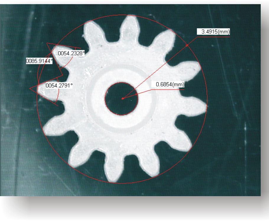 金属齿轮的采取影像测量仪批量检测
